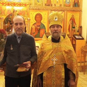 Благодарственный молебен в день 60-летия председателя Приходского Совета ПокровХрам Игоря Александрова.