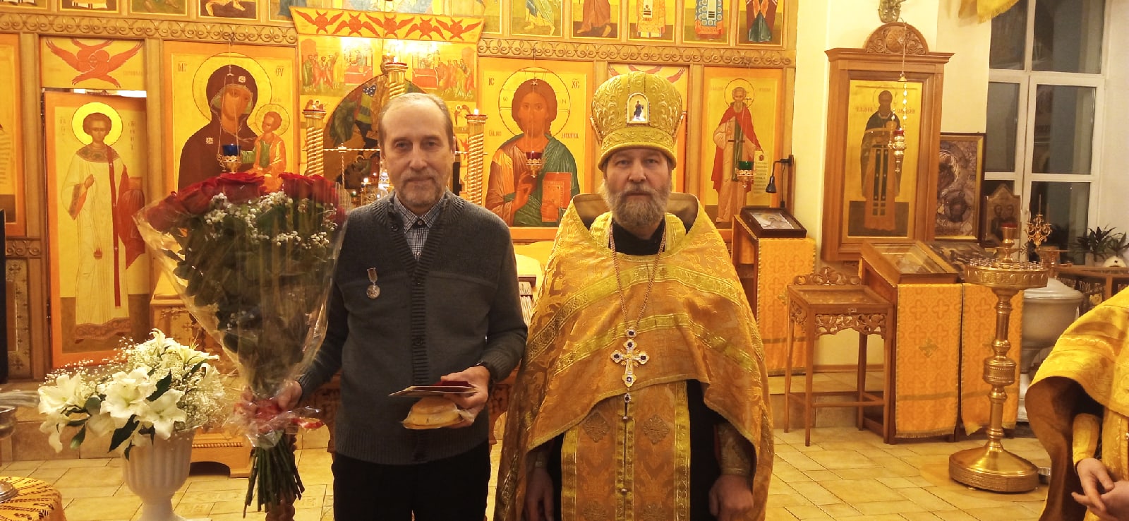 Благодарственный молебен в день 60-летия председателя Приходского Совета ПокровХрам Игоря Александрова.