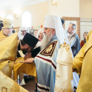 Архиерейская литургия в храме свт. Иоанна Милостивого в День Всех святых