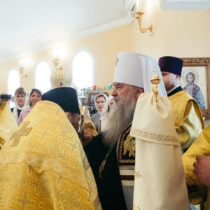 Архиерейская литургия в храме свт. Иоанна Милостивого в День Всех святых