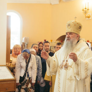 Архиерейская литургия в храме свт. Иоанна Милостивого в День Всех святых