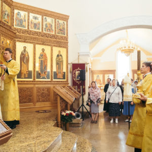 Архиерейская литургия в храме свт. Иоанна Милостивого в День Всех святых